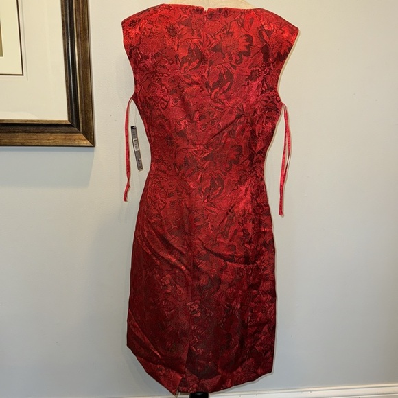 Tahari red and black dress NWT 10 - Picture 5 of 11